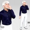 think pose 3d character, no copywirte character download, think pose 3d character