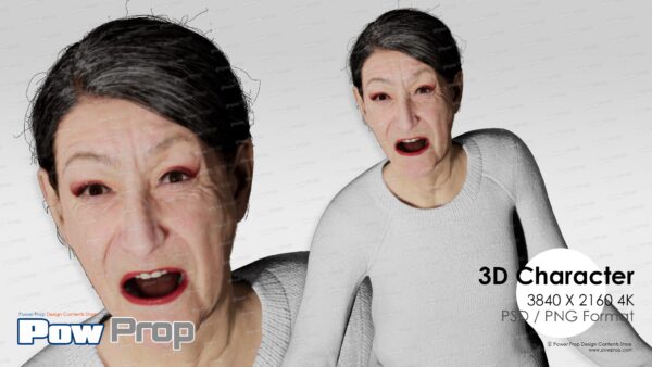 Grandma Photo Model Old Woman Angry Pose